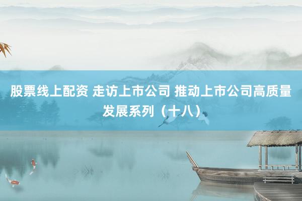 股票线上配资 走访上市公司 推动上市公司高质量发展系列（十八）