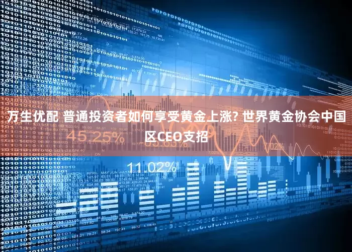 万生优配 普通投资者如何享受黄金上涨? 世界黄金协会中国区CEO支招