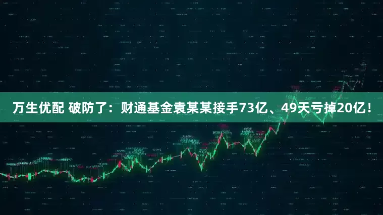 万生优配 破防了：财通基金袁某某接手73亿、49天亏掉20亿！